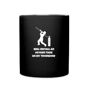 Posaune - Tasse einfarbig - Schwarz - Vorne