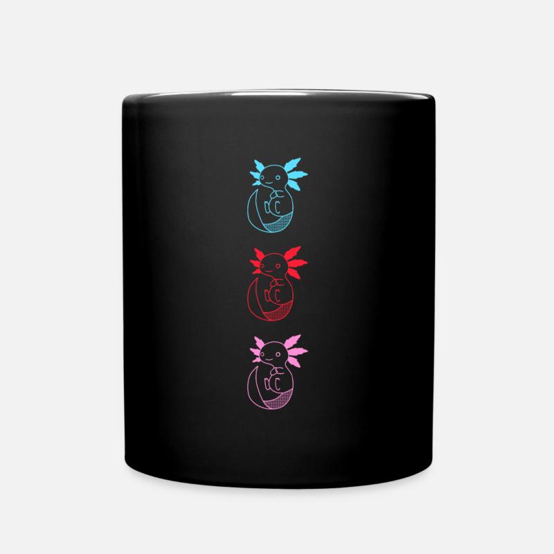 Sweet Axolotl Lovers Ambystoma Pets - Full Colour Mug - black
