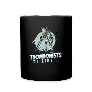 Posaune - Tasse einfarbig - Schwarz - Vorne