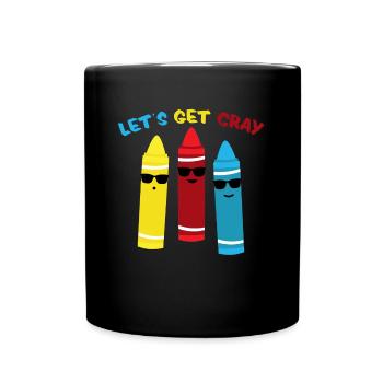 Wax crayons chalk pencil painting - Full Colour Mug - black - Front