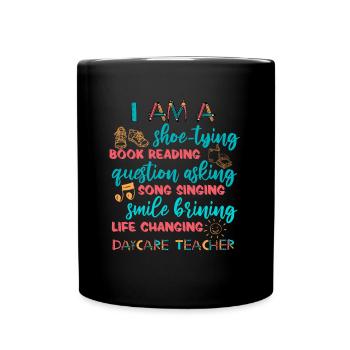 Enseignante de maternelle Assistante maternelle Éducatrice - Mug uni - noir - Devant