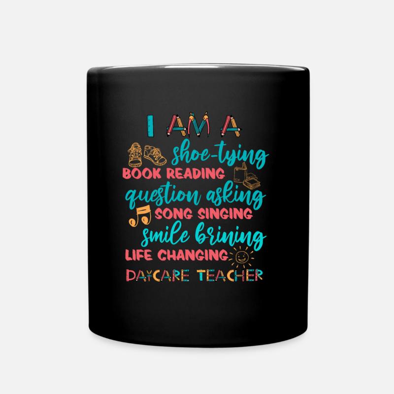 Enseignante de maternelle Assistante maternelle Éducatrice - Mug uni - noir