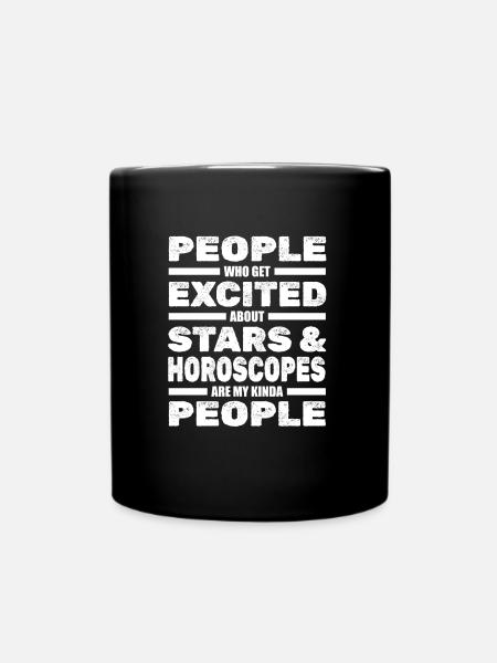 Astrologie Sternzeichen Tierkreis Astrologe - Tasse einfarbig - Schwarz