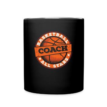 Basketballtrainer Basketball Trainer Coach - Tasse einfarbig - Schwarz - Vorne