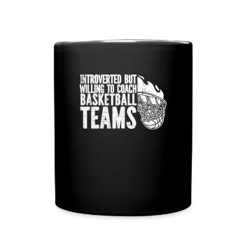 Basketballtrainer Basketball Trainer Coach - Tasse einfarbig - Schwarz - Vorne