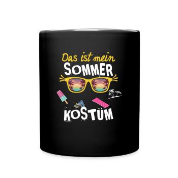 Das ist mein Sommer Kostüm Sommerurlaub Ferien - Tasse einfarbig - Schwarz - Vorne