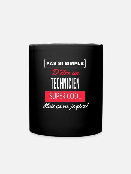pas si simple TECHNICIEN - Mug uni - noir