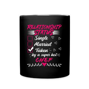 Lustig seine und ihre Geschenkidee Koch Beziehung - Tasse einfarbig - Schwarz - Vorne
