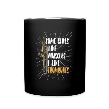 Posaune - Tasse einfarbig - Schwarz - Vorne