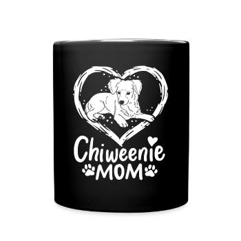 Chiweenie Mom Fur Mama Dog Lover Cute Mothers Day - Full Colour Mug - black - Front
