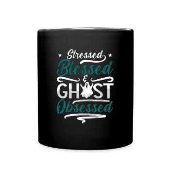 Ghost Hunter Creepy Horror Ghost Hunt Gift - Full Colour Mug - black - Front