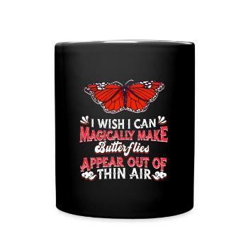 Papillon - Mug uni - noir - Devant