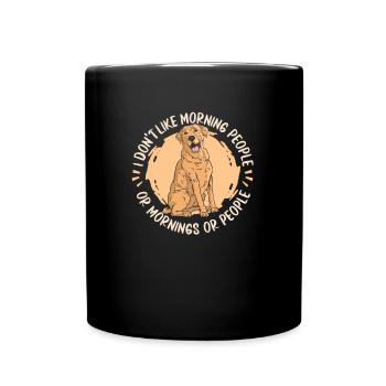 Labrador Hund - Tasse einfarbig - Schwarz - Vorne