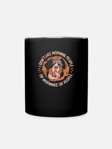 Berner Sennenhund Hund - Tasse einfarbig - Schwarz