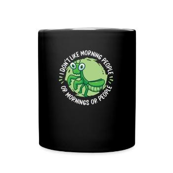 Gottesanbeterin - Tasse einfarbig - Schwarz - Vorne