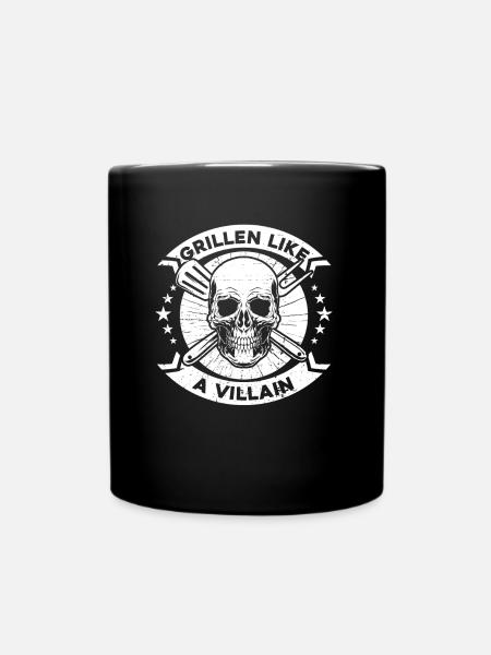 Grillen Grillmeister BBQ - Tasse einfarbig - Schwarz