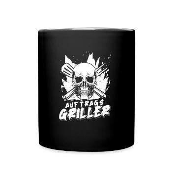 Grillen Grillmeister BBQ - Tasse einfarbig - Schwarz - Vorne