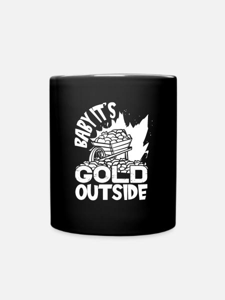 Goldbergbau Goldmine - Tasse einfarbig - Schwarz