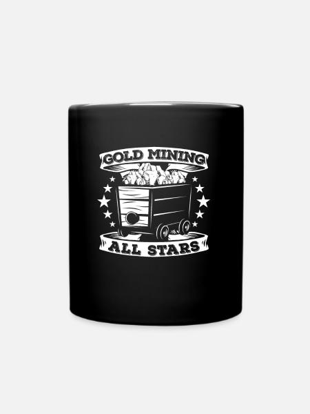Goldbergbau Goldmine - Tasse einfarbig - Schwarz