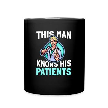 Zahnarzt Assistentin Zahnarzthelferin Zahnmedizin - Tasse einfarbig - Schwarz - Vorne