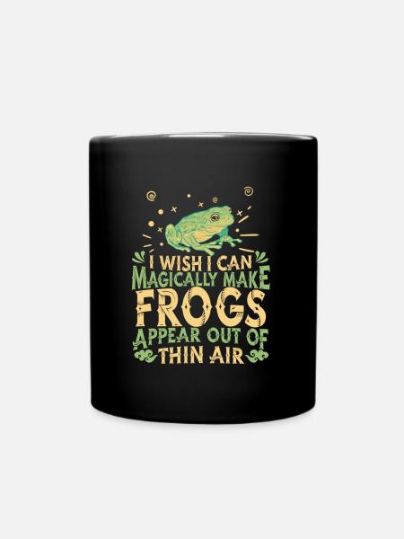 Frosch Frösche Amphibie - Tasse einfarbig - Schwarz