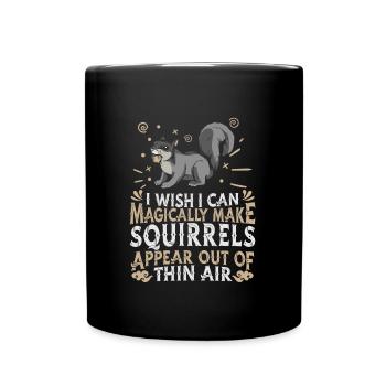 Eichhörnchen - Tasse einfarbig - Schwarz - Vorne