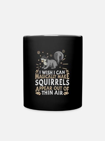 Eichhörnchen - Tasse einfarbig - Schwarz