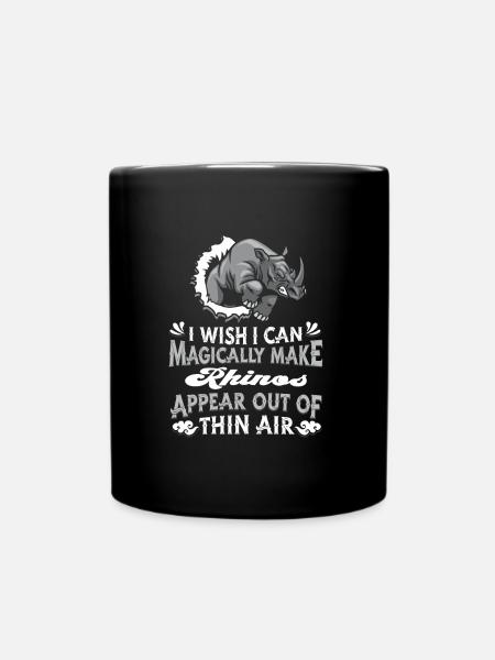 Rhino Nashorn - Tasse einfarbig - Schwarz