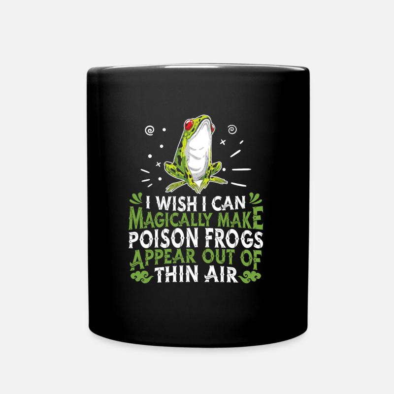 Frosch Frösche Amphibie - Tasse einfarbig - Schwarz