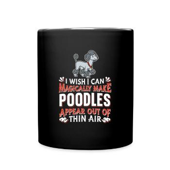 Chien caniche - Mug uni - noir - Devant