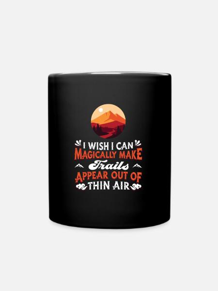 Wandern Trekking Wanderer - Tasse einfarbig - Schwarz