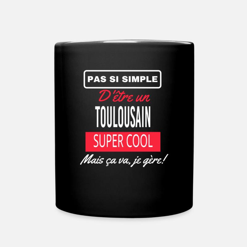 pas si simple TOULOUSAIN - Mug uni - noir