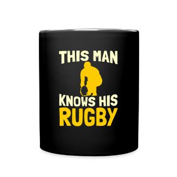 Rugby - Tasse einfarbig - Schwarz - Vorne