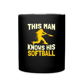 Softball - Tasse einfarbig - Schwarz - Vorne