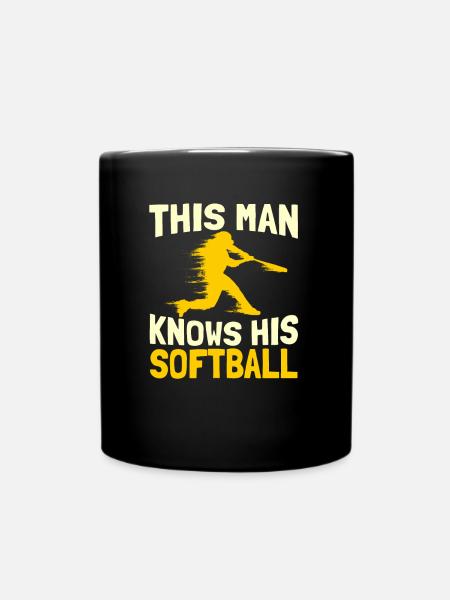 Softball - Tasse einfarbig - Schwarz