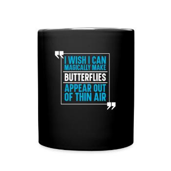 Papillon - Mug uni - noir - Devant