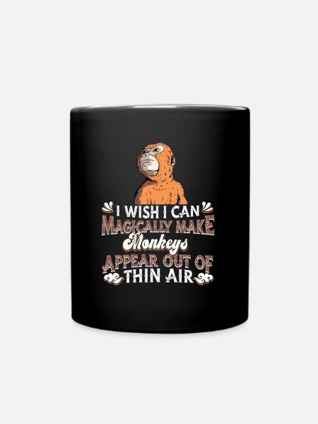 Affe - Tasse einfarbig - Schwarz