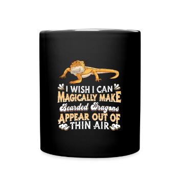 Bearded Dragon Lizard Reptile Gecko Lizard - Full Colour Mug - black - Front