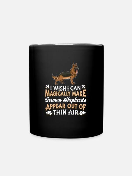 Deutscher Schäferhund German Shepherd - Tasse einfarbig - Schwarz