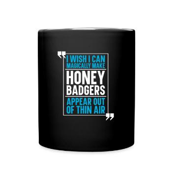 Honigdachs - Tasse einfarbig - Schwarz - Vorne
