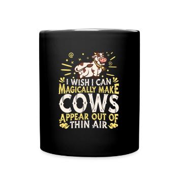 Vaches d’élevage Vaches - Mug uni - noir - Devant