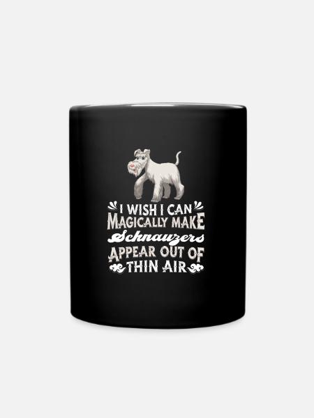 Schnauzer Hund - Tasse einfarbig - Schwarz