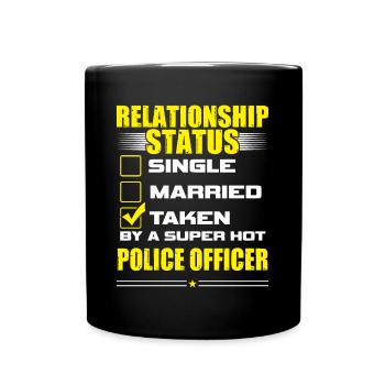 Funny His and Her Gift Police Officer - Full Colour Mug - black - Front