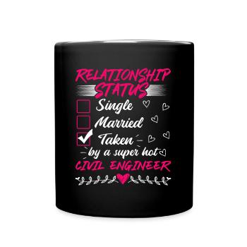 Funny His and Her Gift Civil Engineer - Full Colour Mug - black - Front