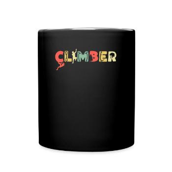 Climbing Mountaineering Climbers - Full Colour Mug - black - Front