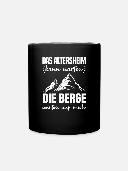 Bergsteiger Wanderer Bergsteigen - Tasse einfarbig - Schwarz