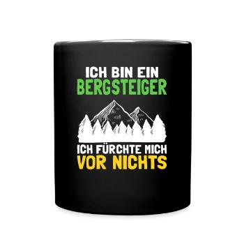 Ich Bin Ein Bergsteiger - Tasse einfarbig - Schwarz - Vorne