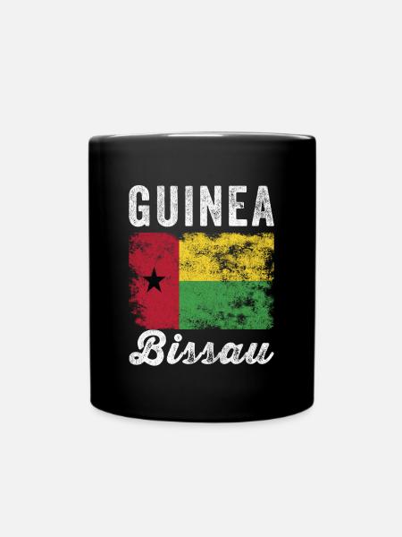 Guinea-Bissau-Flagge verzweifelt - Tasse einfarbig - Schwarz