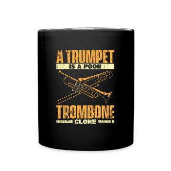 Posaune - Tasse einfarbig - Schwarz - Vorne