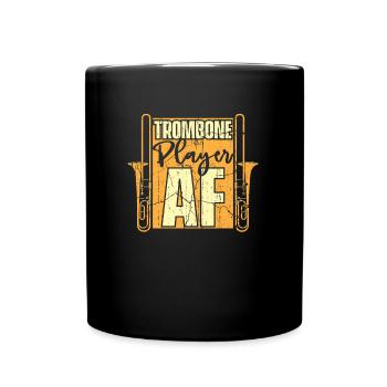 Posaune - Tasse einfarbig - Schwarz - Vorne